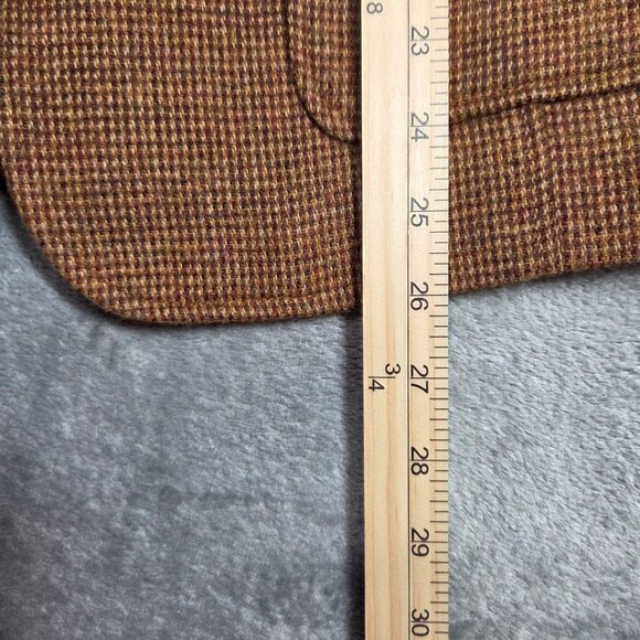 Talbots Blazer 8 Brown Classic Shetland Wool Blend Preppy Ofiice Jacket - Picture 10 of 12